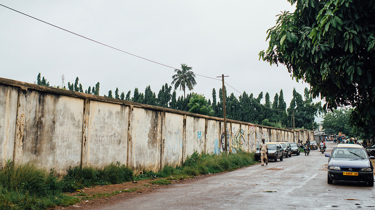 Quiet street in urban Togo