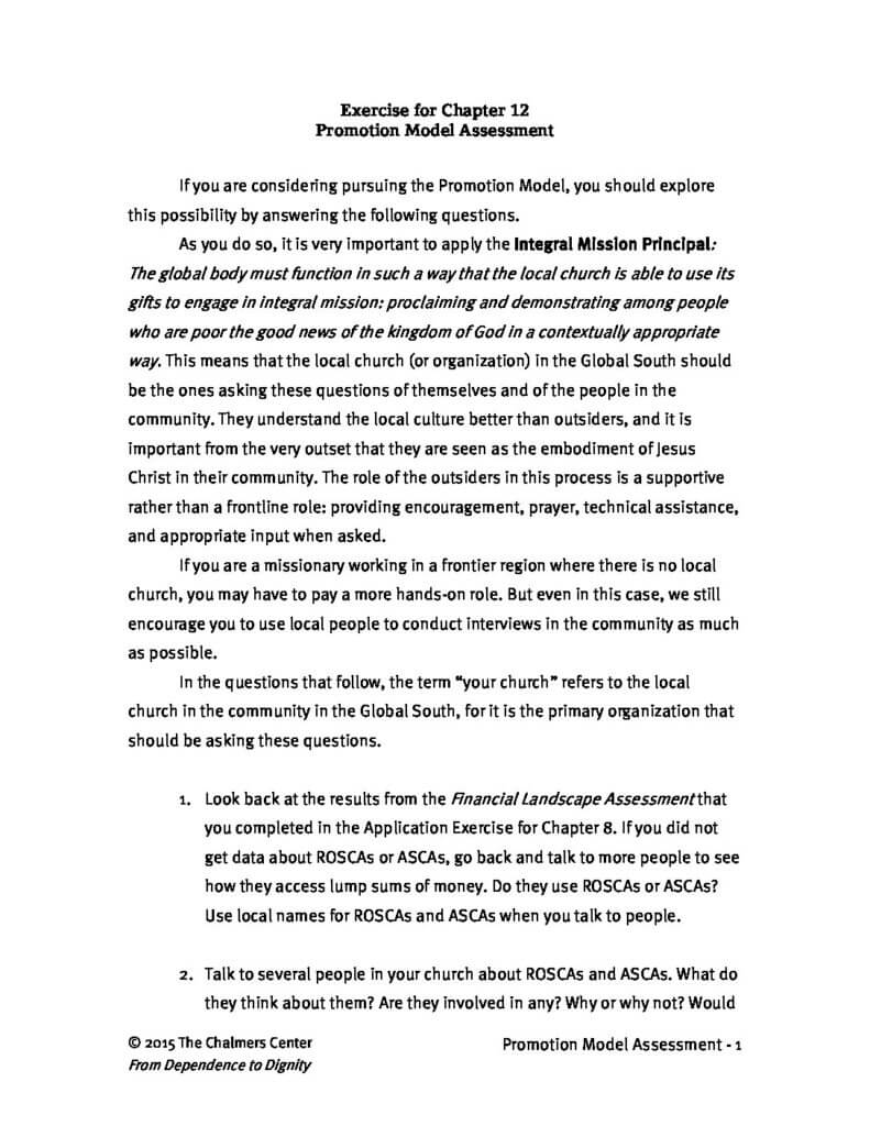 Promotion Model Assessment