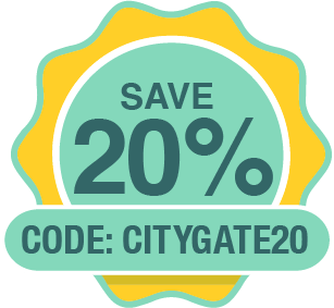 Save 20% with code CITYGATE20