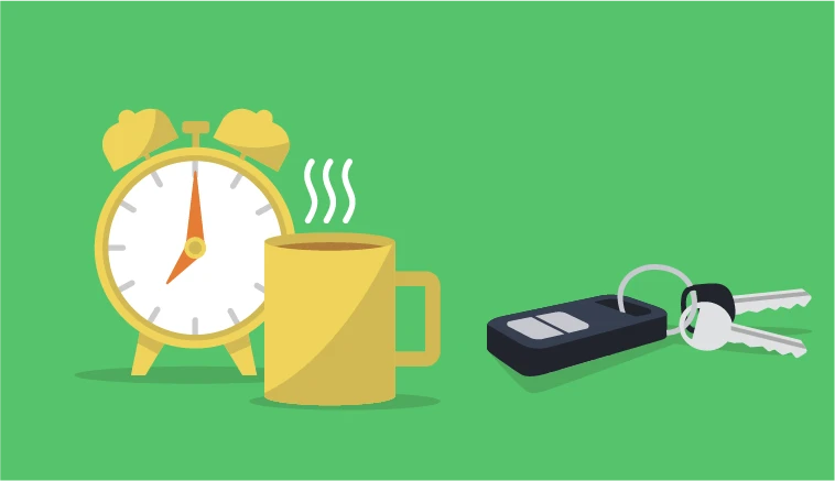 Green-Coffee-and-Clock-Square
