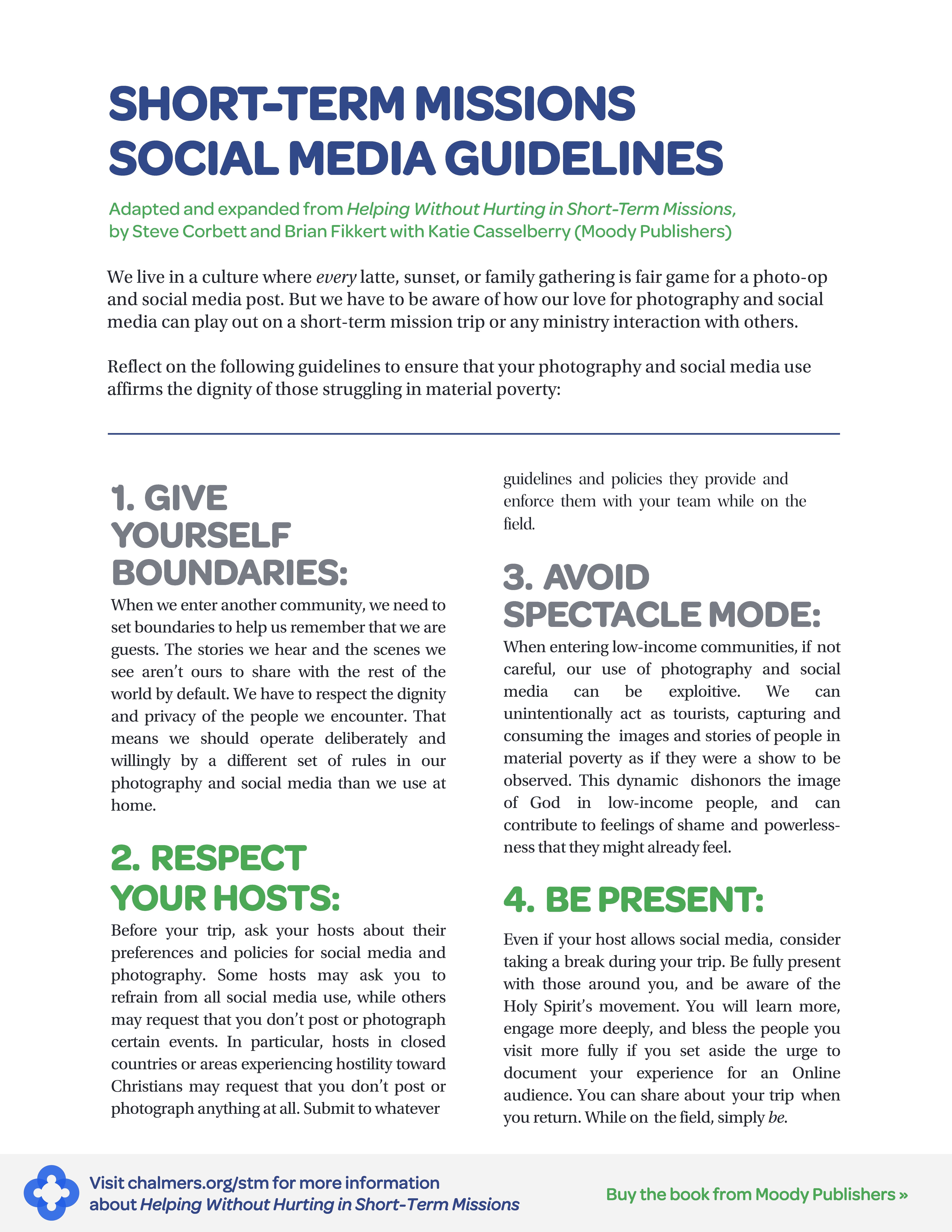 Short term missions social media guidelines